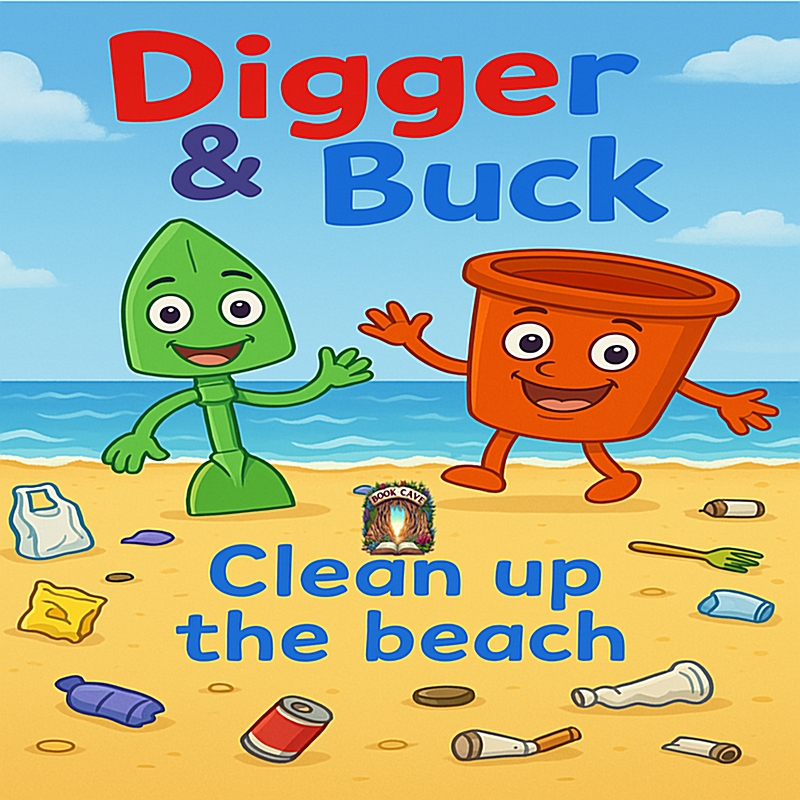 Digger & Buck Clean up The Beach- Book 1