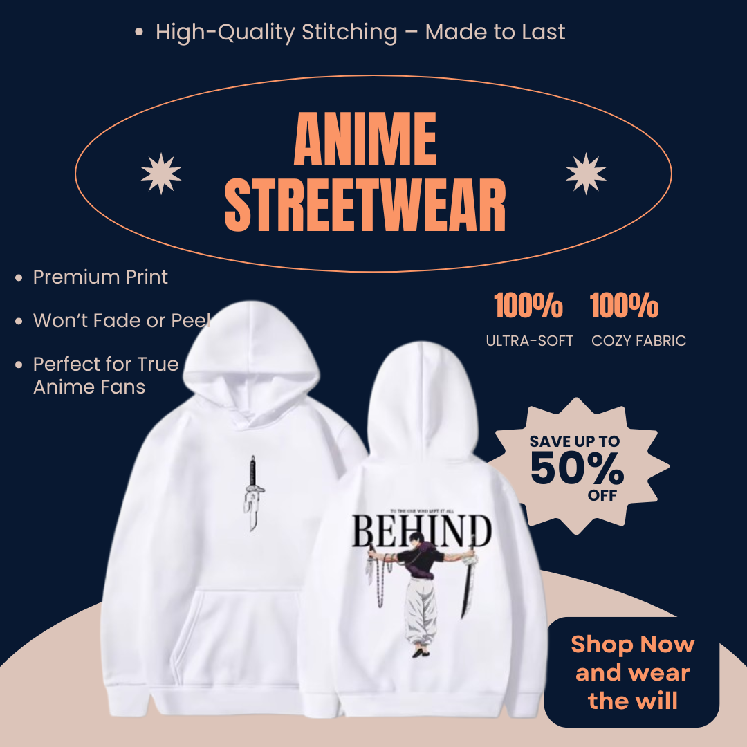 White Toji Fushiguro Hoodie – Crisp white Jujutsu Kaisen hoodie showcasing Toji Fushiguro in detailed anime art and clean streetwear style.