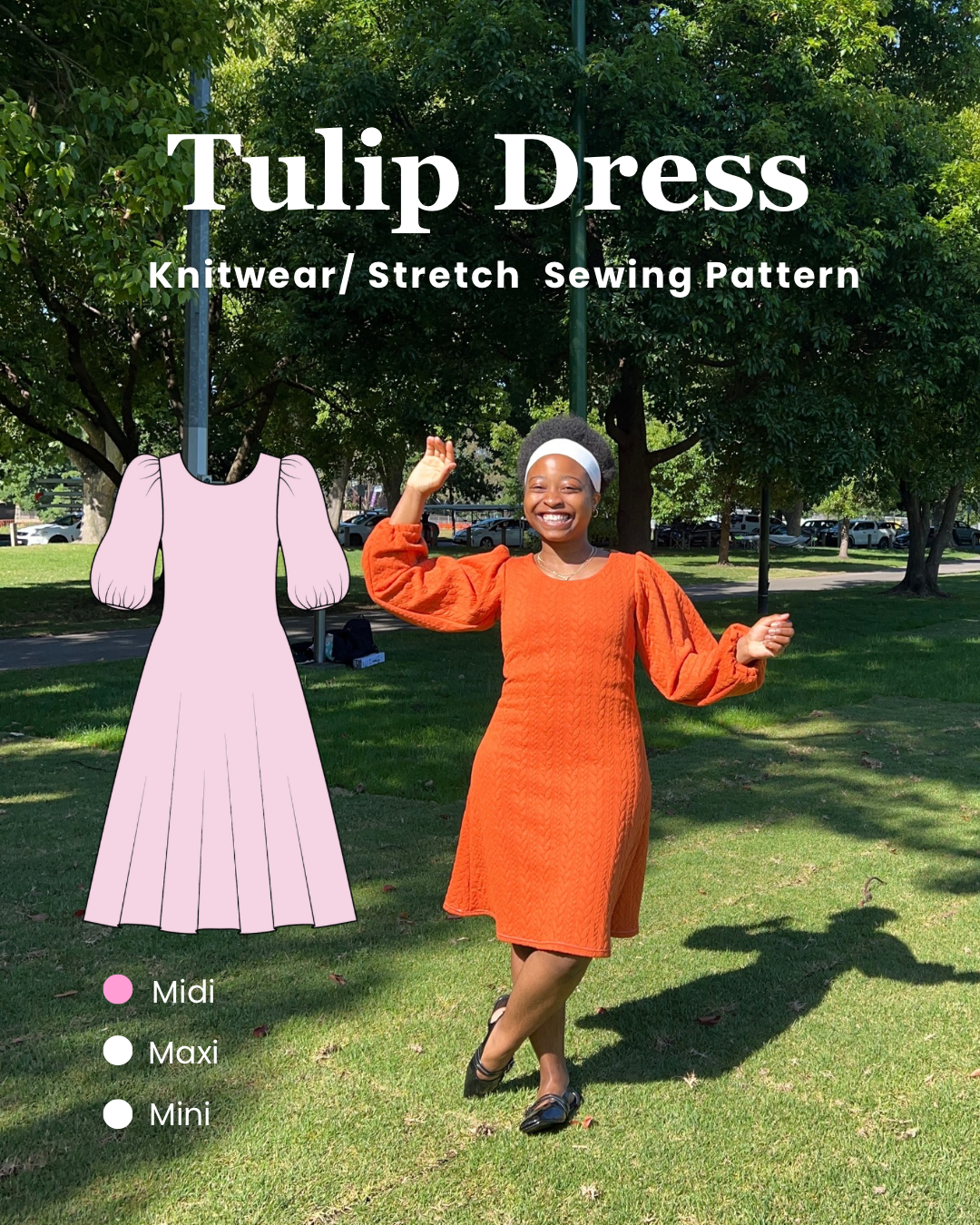 white christmas dresses Tulip Garden Dress – Little Moony main image 0