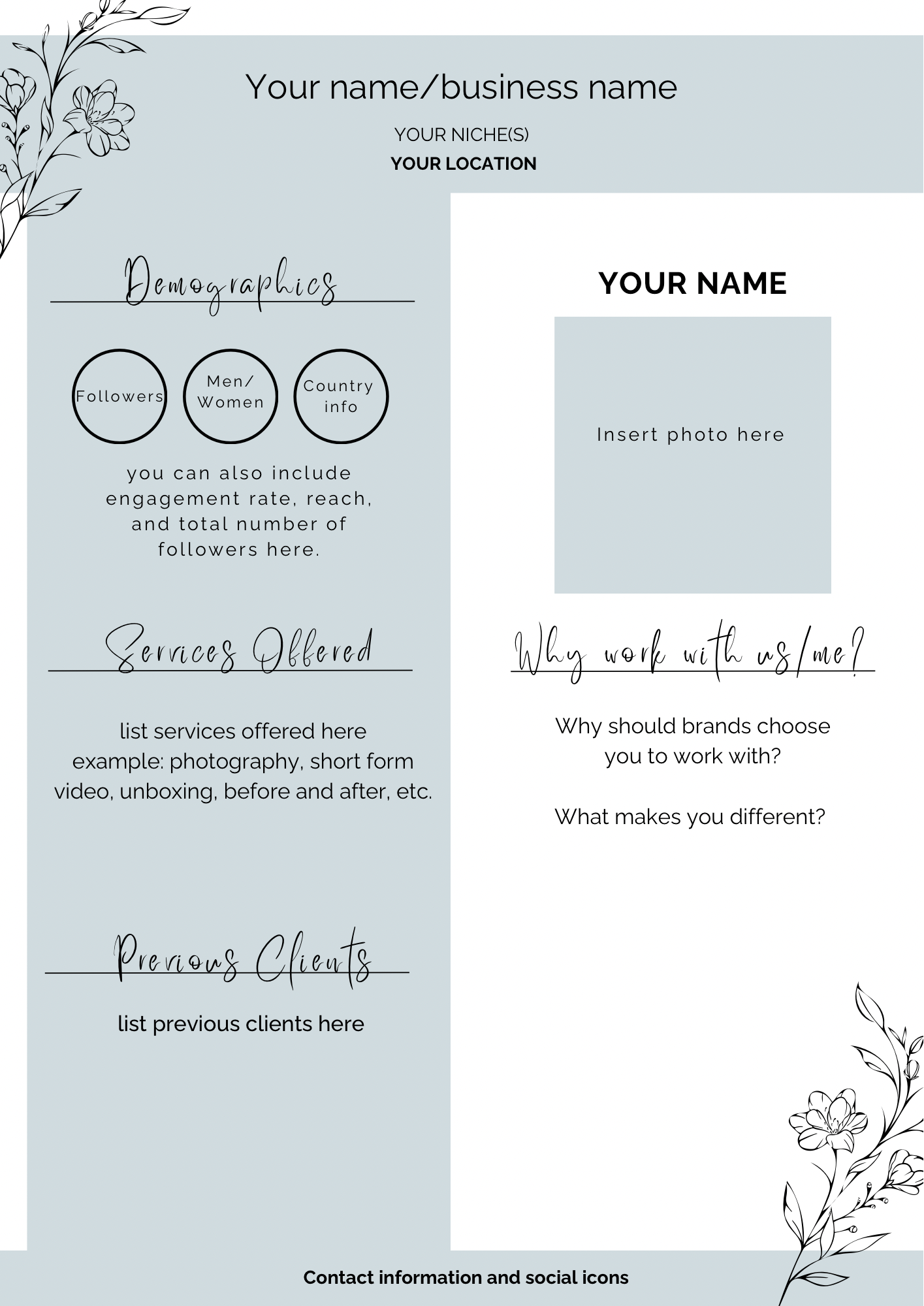 Media Kit Template - Payhip