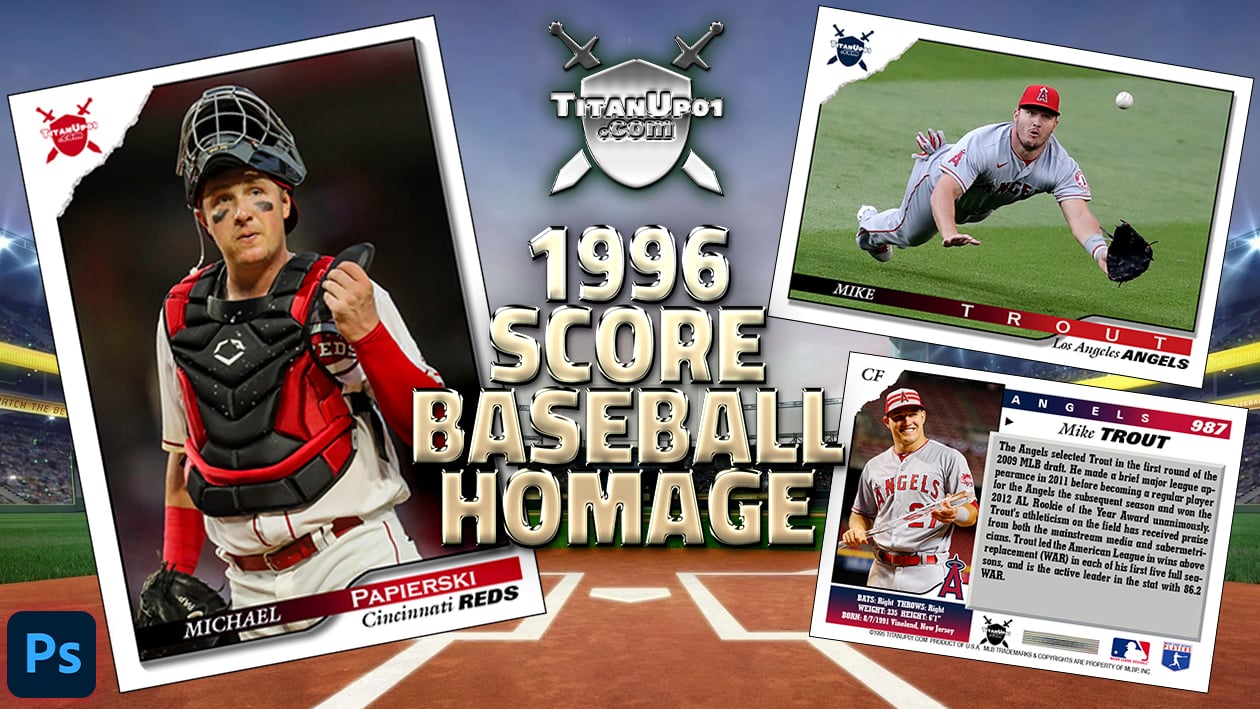 1996 Score Baseball Homage Photoshop PSD Templates