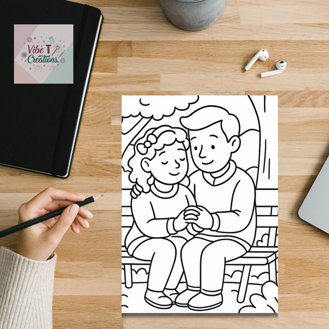 Couple Moments: 33 Pages Hygge and Cute Couples Coloring Book for Adults & Teens | Bold and easy Coloring Pages | Instant Download by PDF