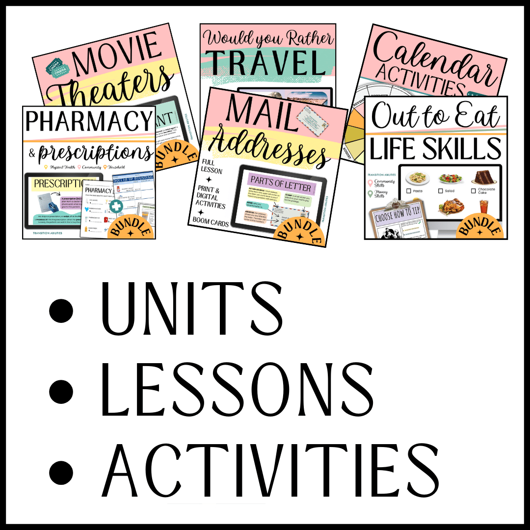 FULL YEAR Growing Community Life Skills | SPED High School Bundle