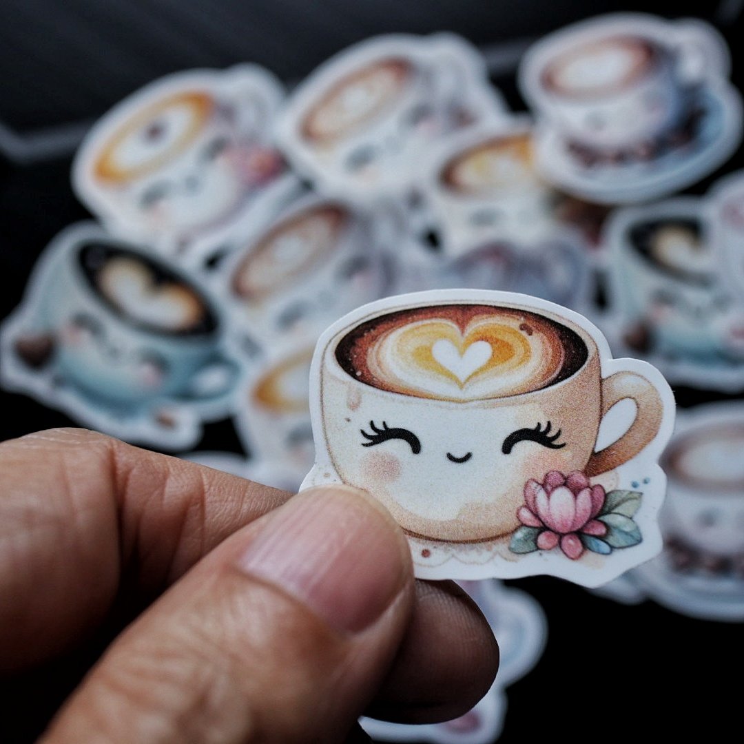cute coffee mug sticker