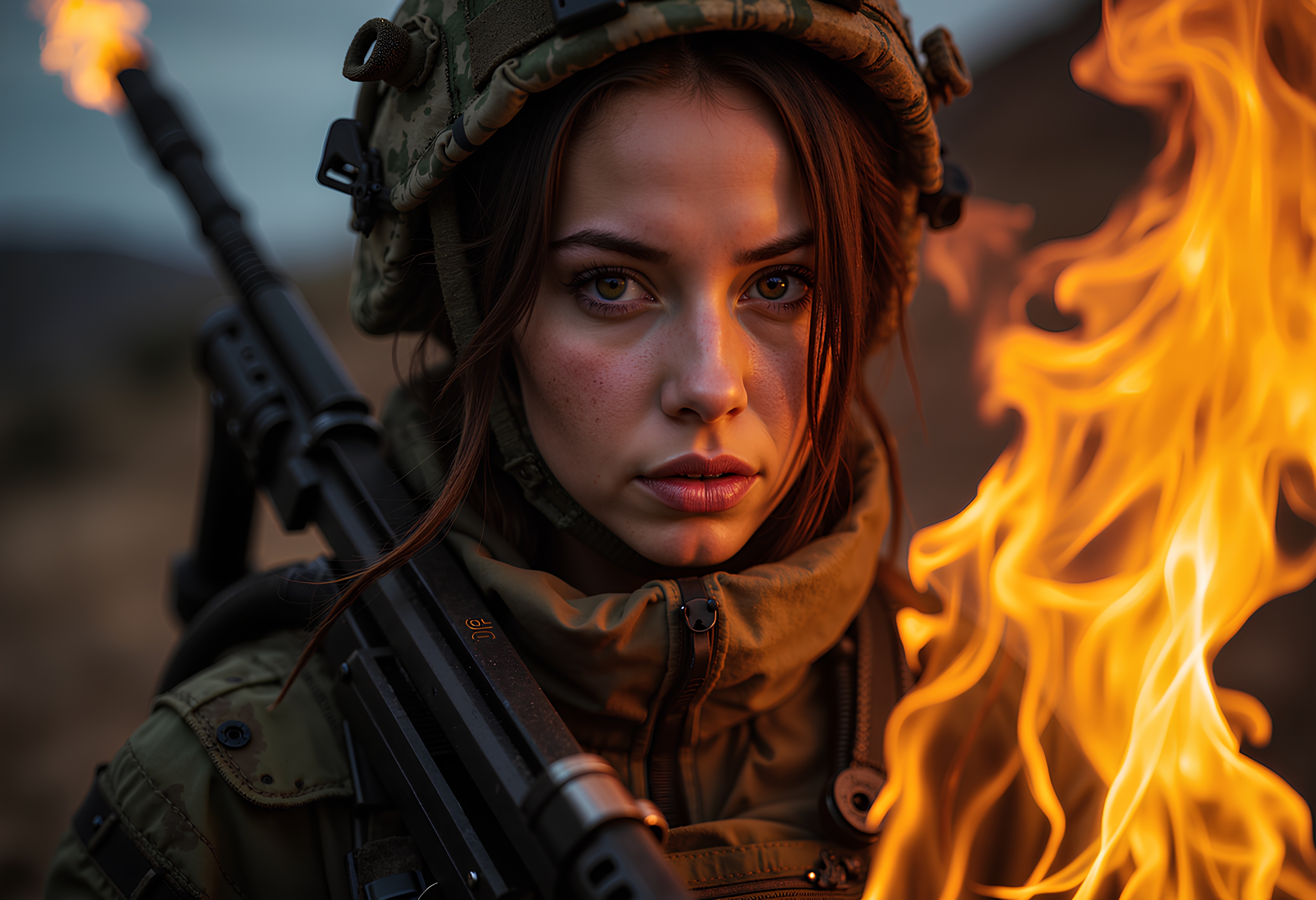 Busisiwe, A Member Of The South African S.A.S in the heart of battle