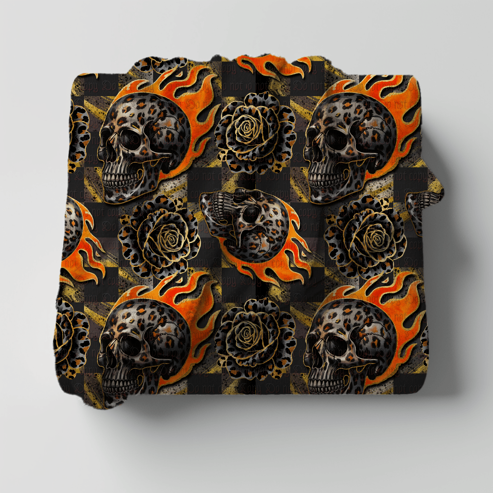 Fire skull checker seamless - Payhip