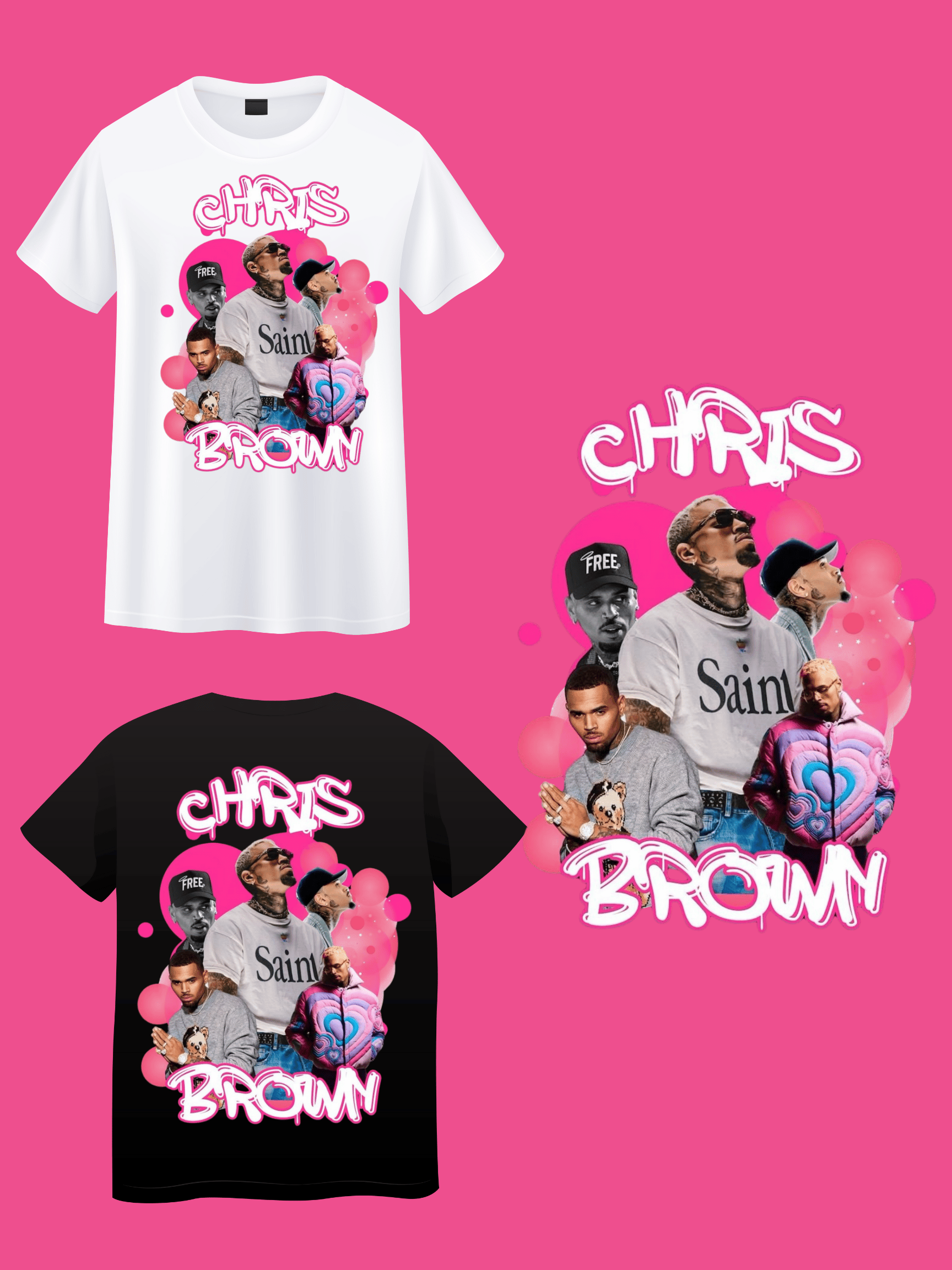 CHRIS BROWN CUSTOM DTF SHIRT - Payhip