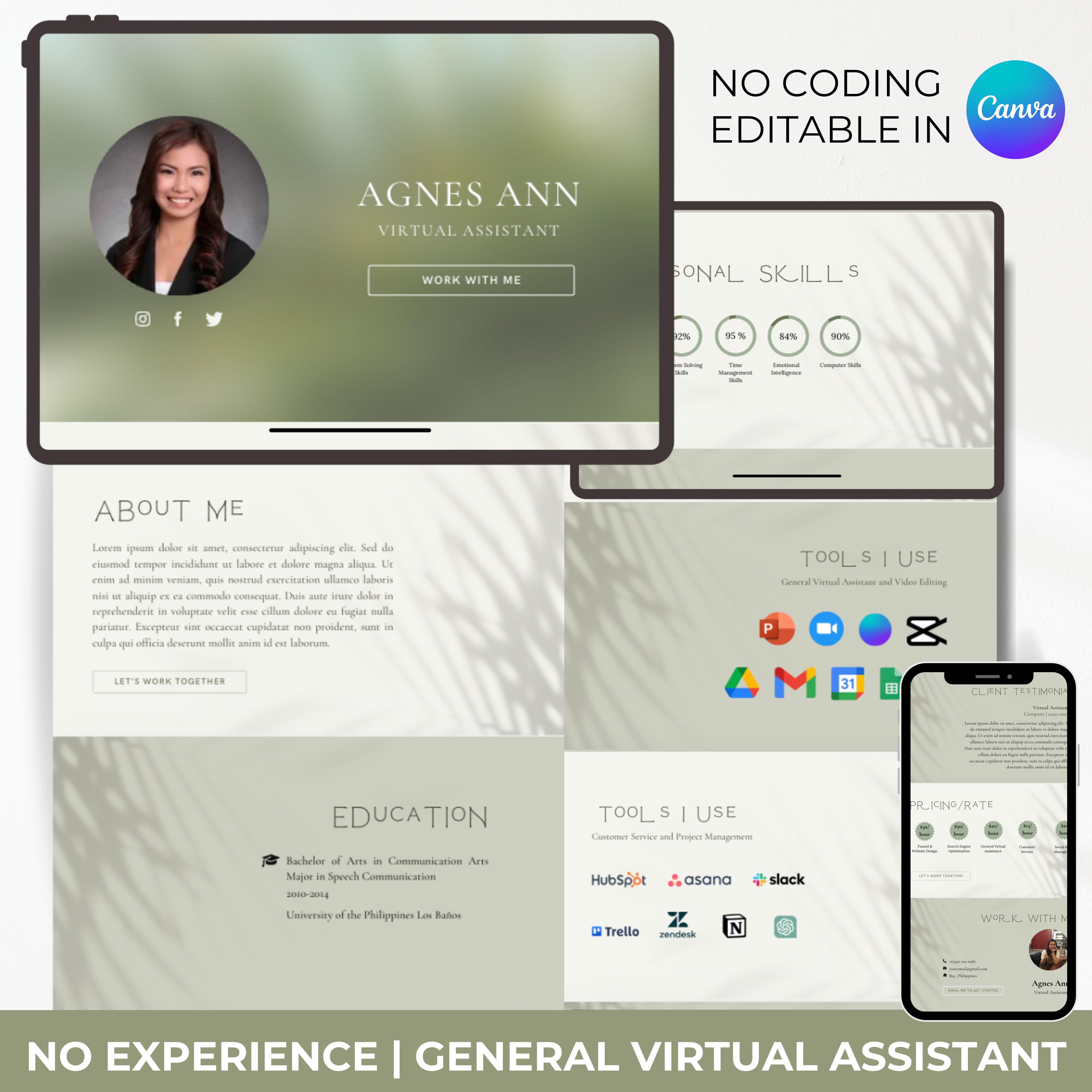Nature Cream Design Portfolio Website for Freelancer - Payhip