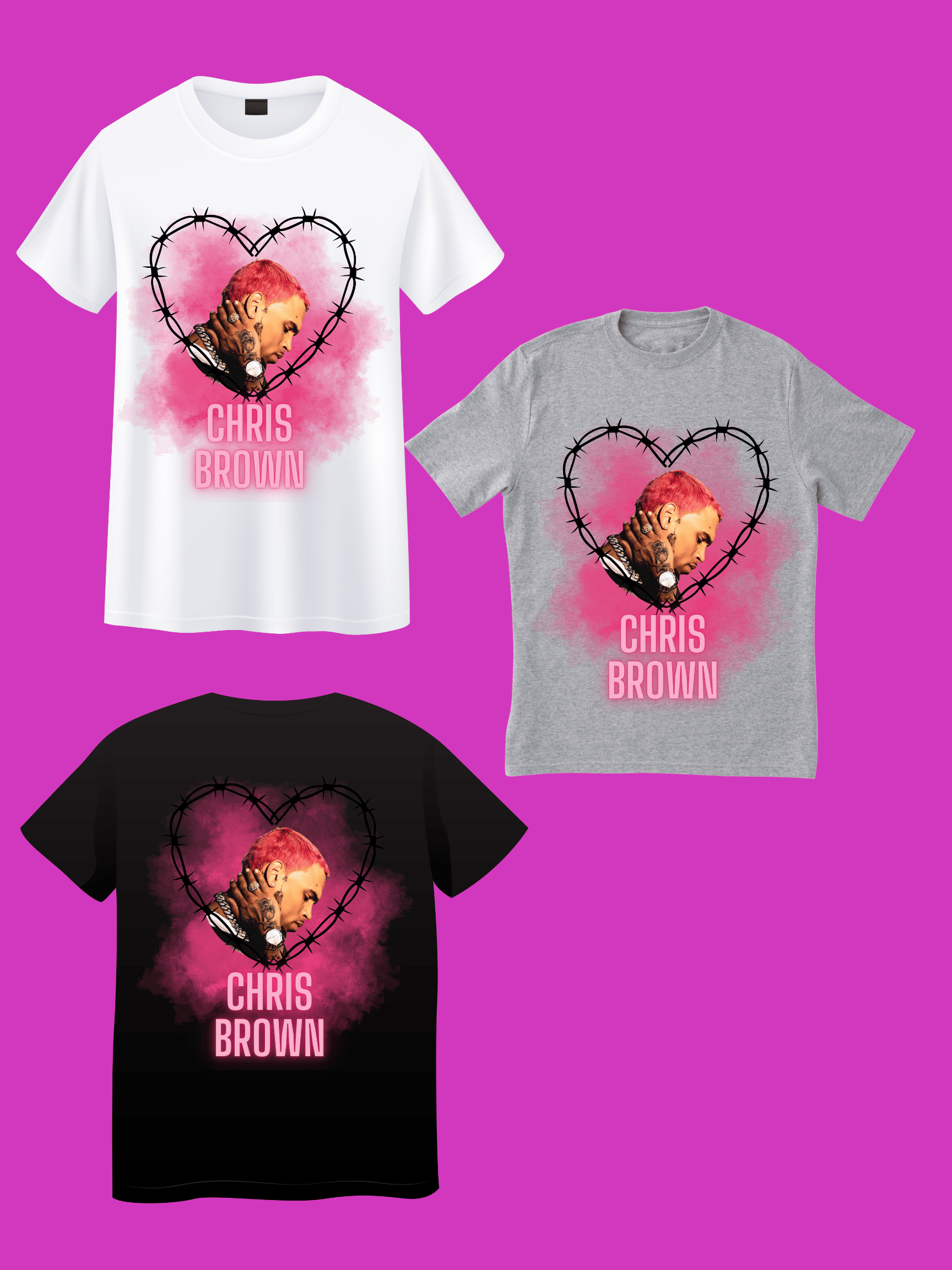 CHRIS BROWN DTF T-SHIRT - Payhip