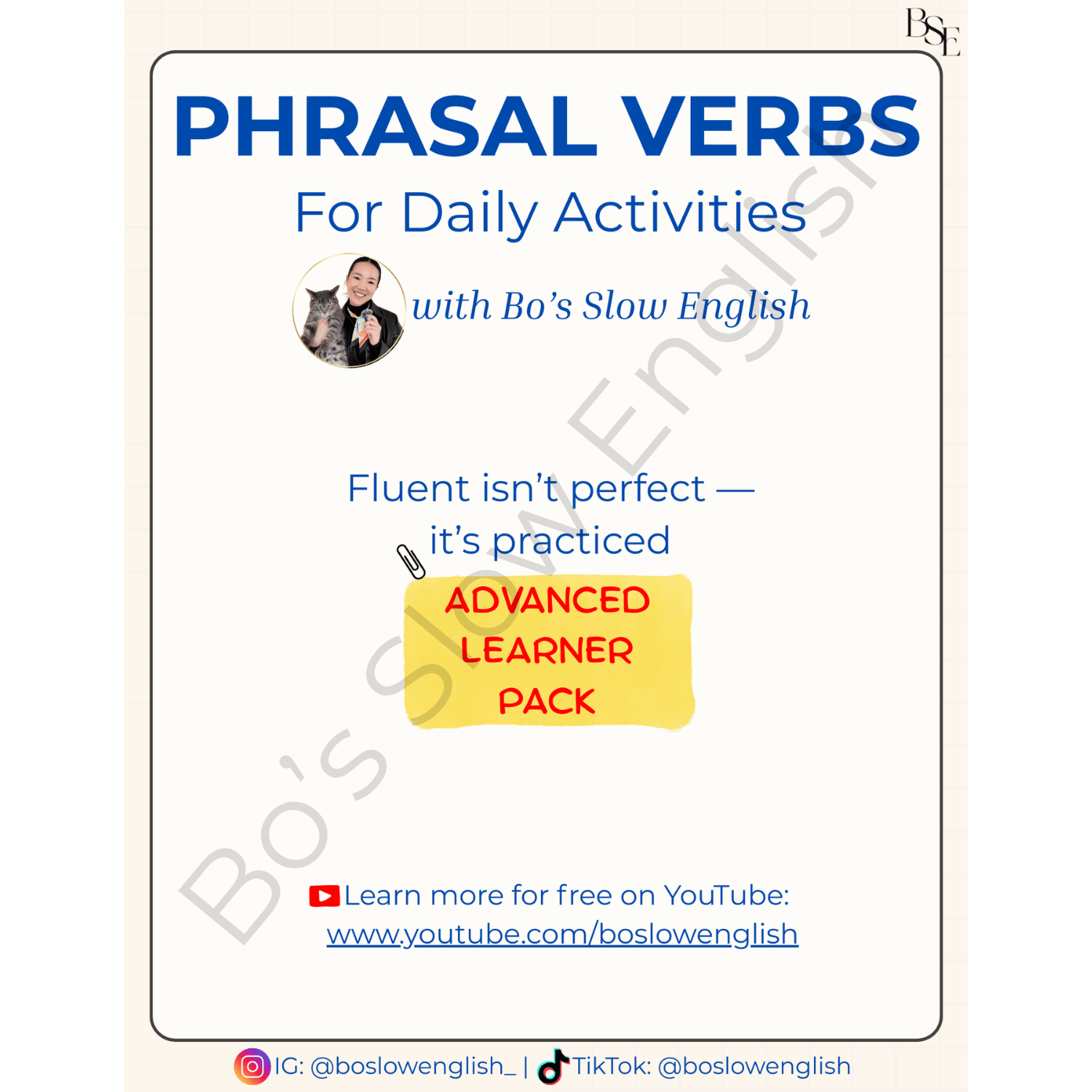 FREE Sample – Phrasal Verbs for Daily Activities (Bo’s Slow English ...