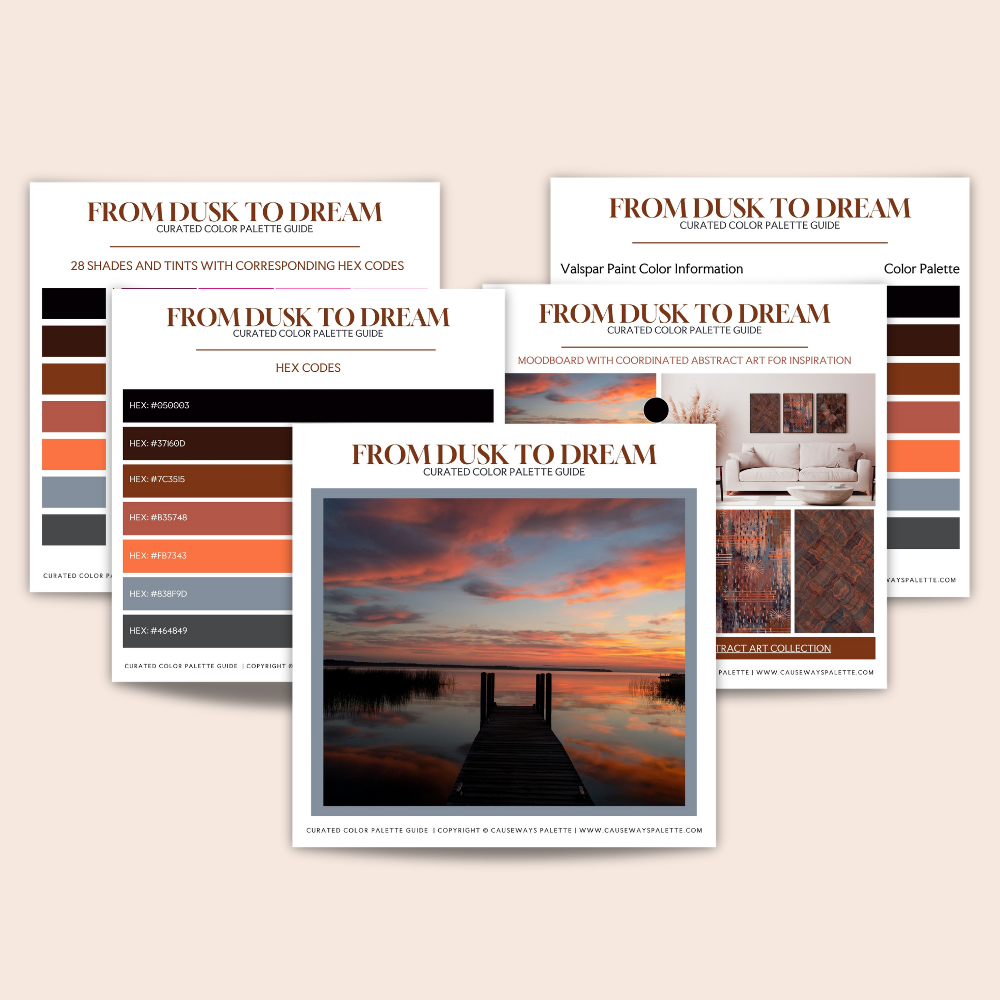 from dusk to dream curated color palette guide by causeways palette