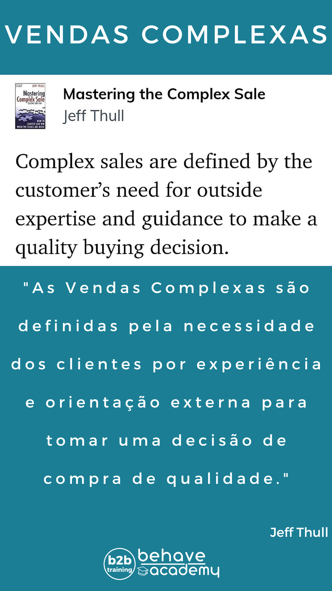 Foermação e mentoria em Vendas Complexas B2B