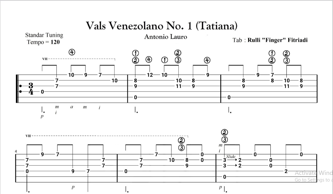 Vals Venezolano No 1 guitar tabs