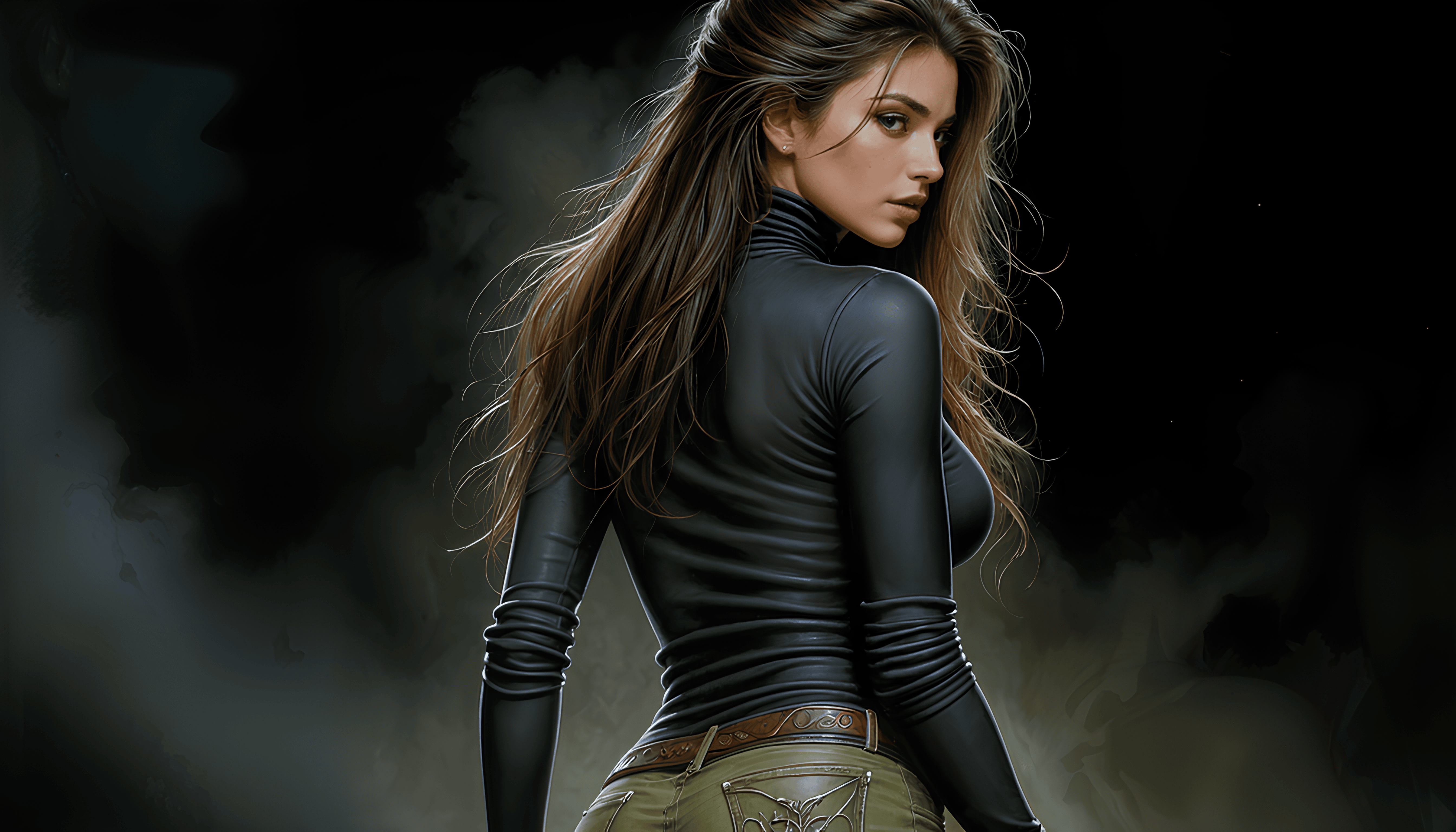 Mexican female soldier ready for combat