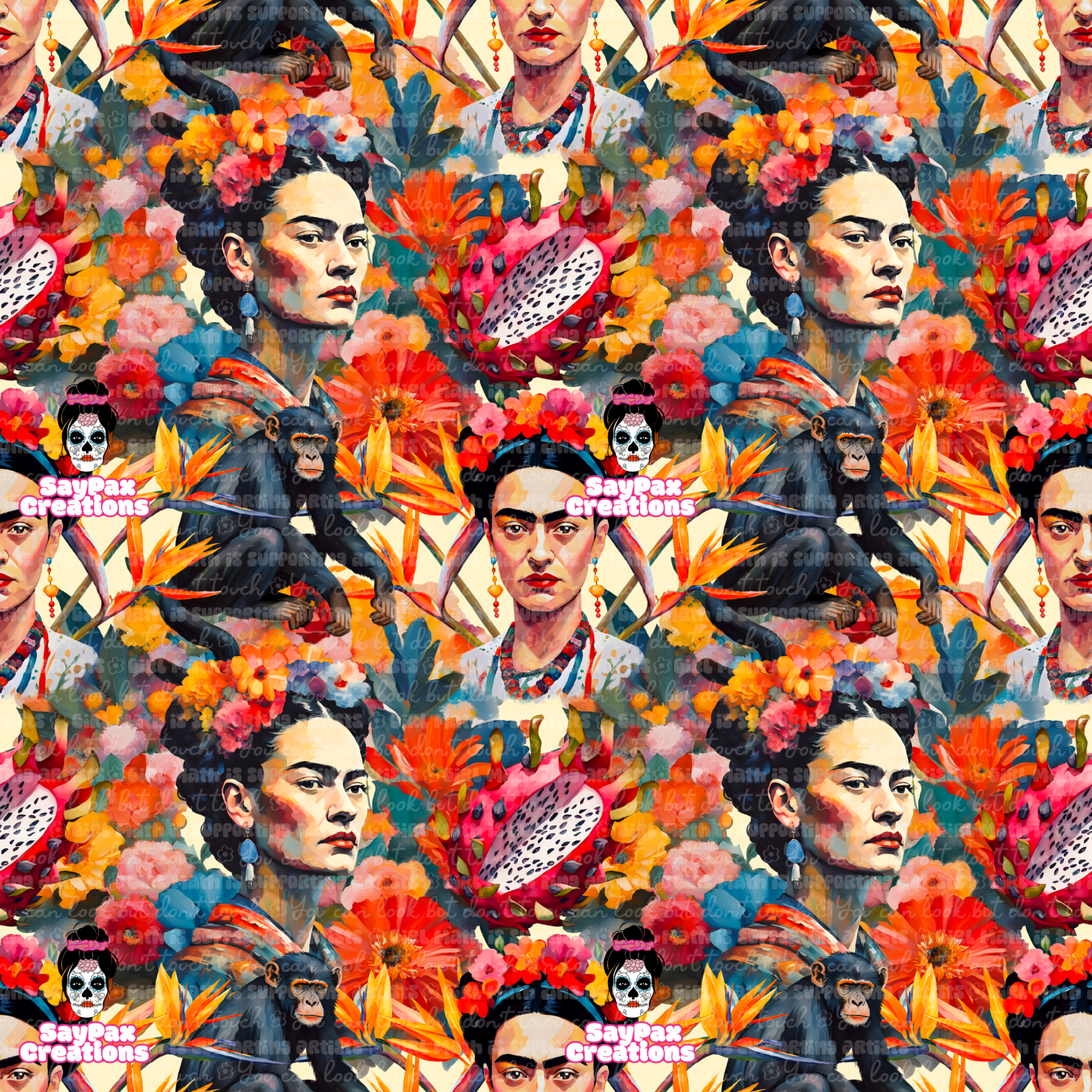 Frida watercolor floral - Payhip