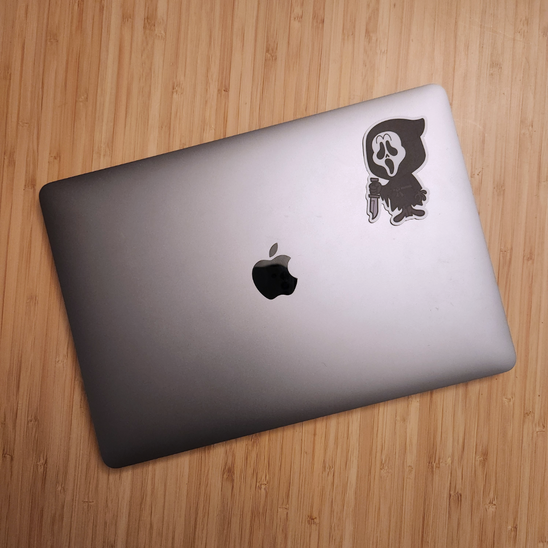 Lil Ghosty Sticker Photo of sticker on laptop
