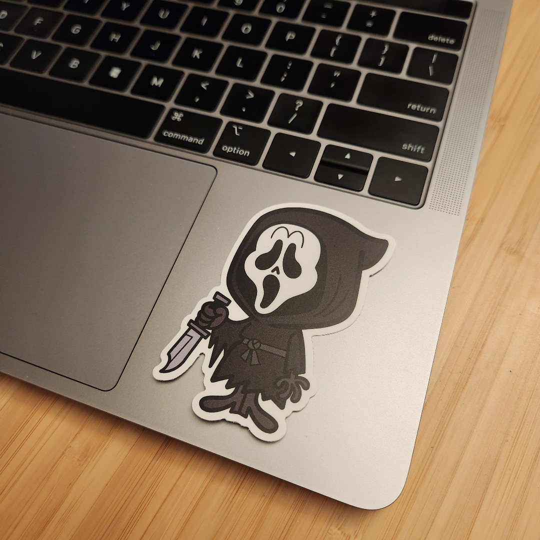 Lil Ghosty Sticker Photo of sticker on laptop
