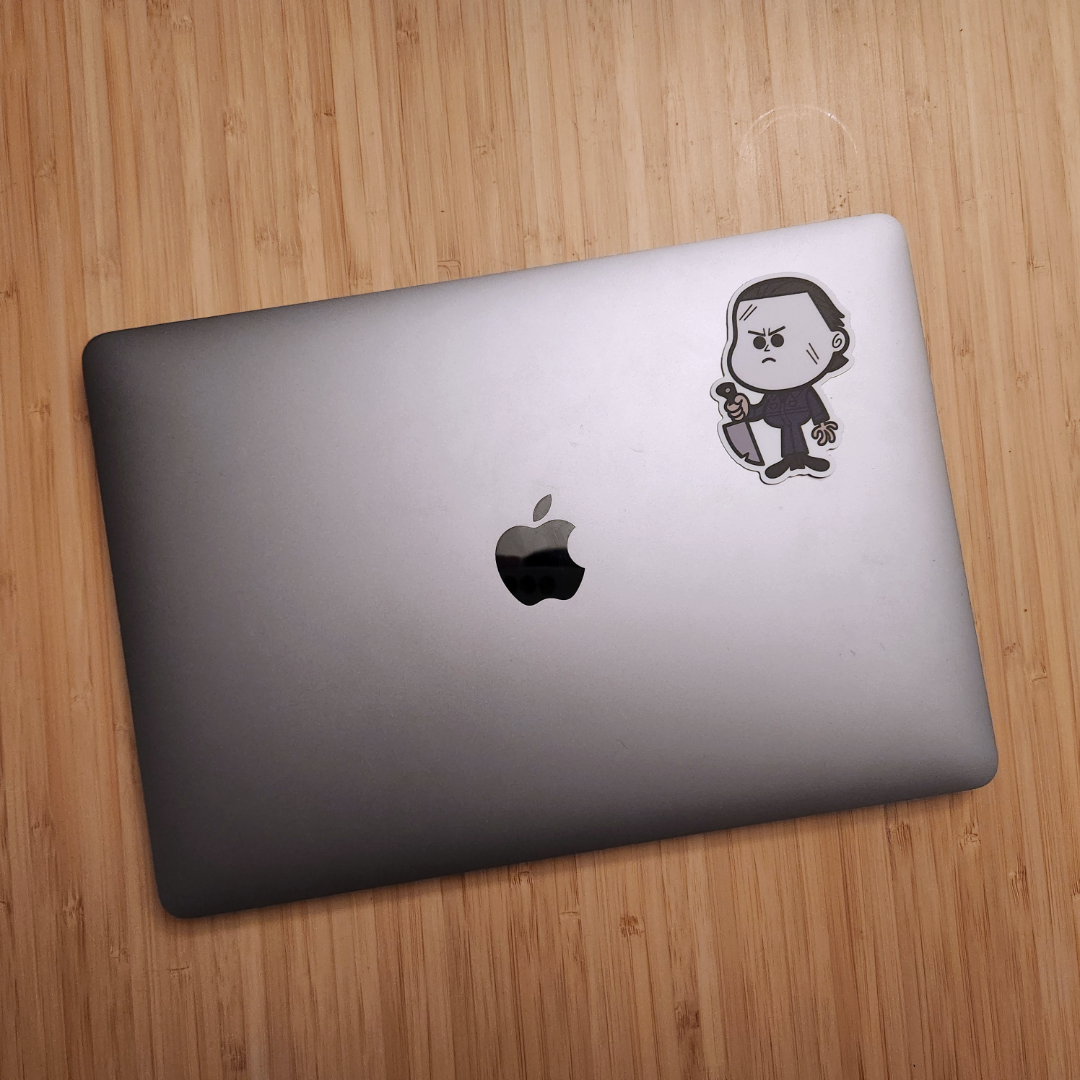 Lil Ghosty Sticker Photo of sticker on laptop