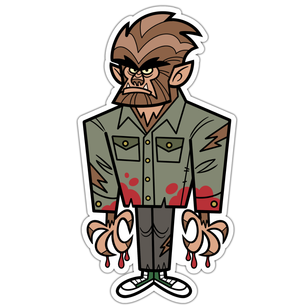 Wolfman Sticker (4 inch height)