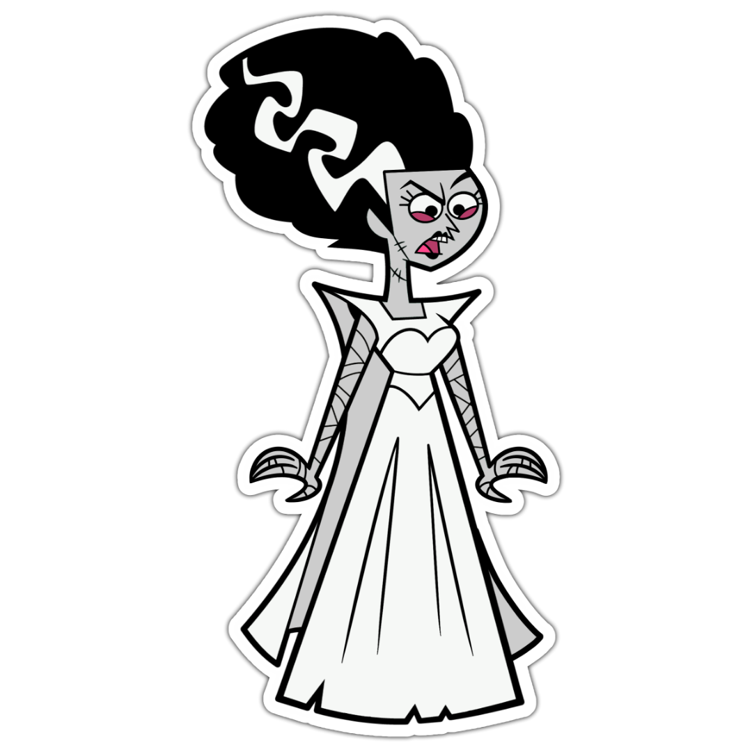 Bride of Frankenstein Sticker (4 inch height)