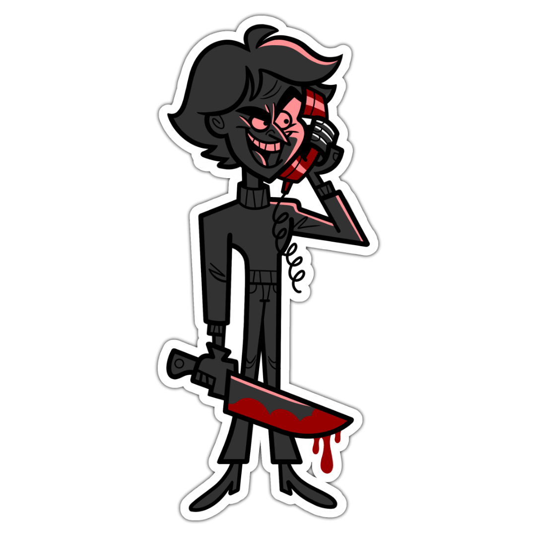 Black X-mas Sticker (4 inch height)