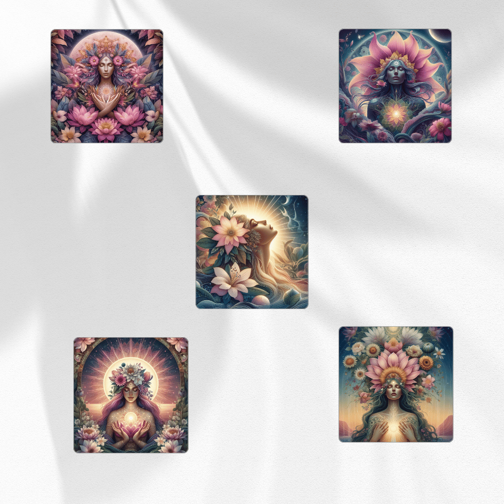 Nature Goddess | Dreamcore Botanical Art | Digital Download,feminine spiritual growth,,self-love, healing, inner peace,poster,tshirt