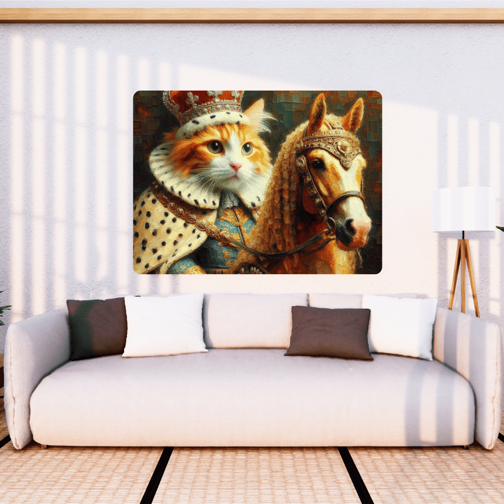 renaissance cat clipart  royal pet portrait  funny cat artwork  majestic cat printable  cat king clipart  regal animal illustration  renaissance pet art  cat with crown art  royal cat PNG  printable animal portrait  impressionist cat painting  digital pet