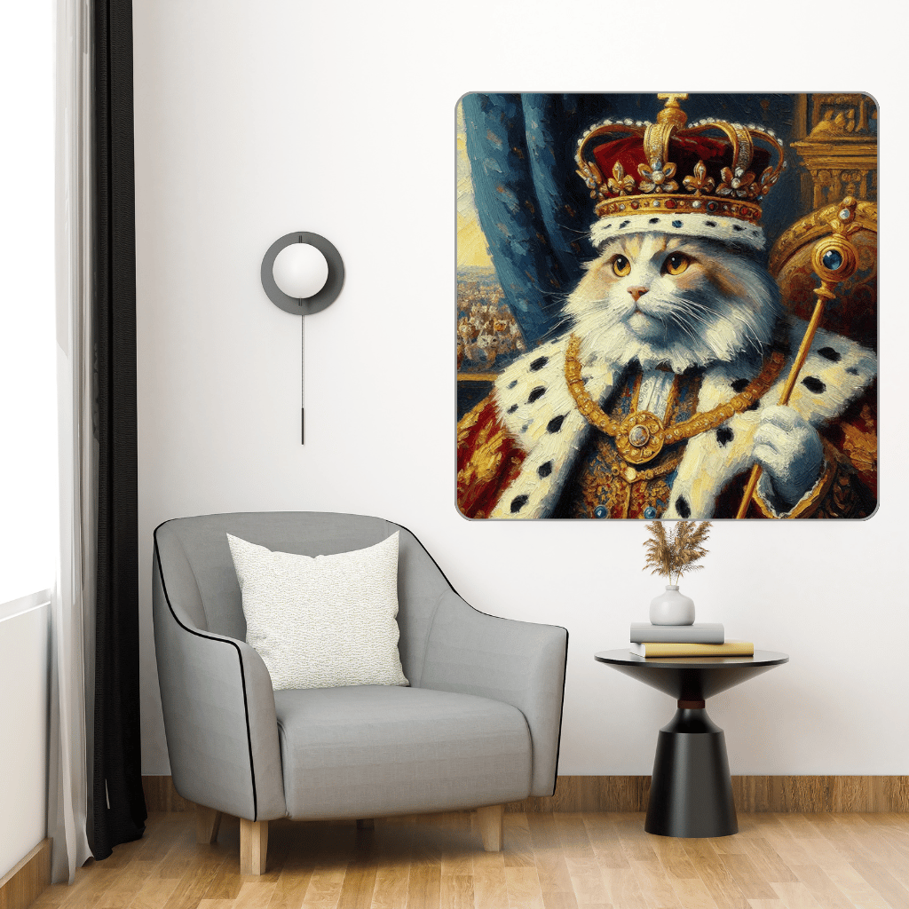 renaissance cat clipart  royal pet portrait  funny cat artwork  majestic cat printable  cat king clipart  regal animal illustration  renaissance pet art  cat with crown art  royal cat PNG  printable animal portrait  impressionist cat painting  digital pet