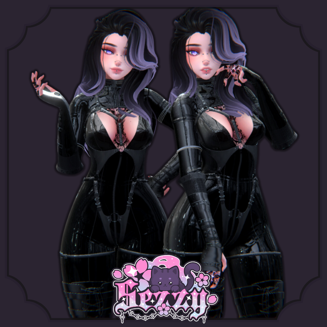 Latex Bodysuit Set