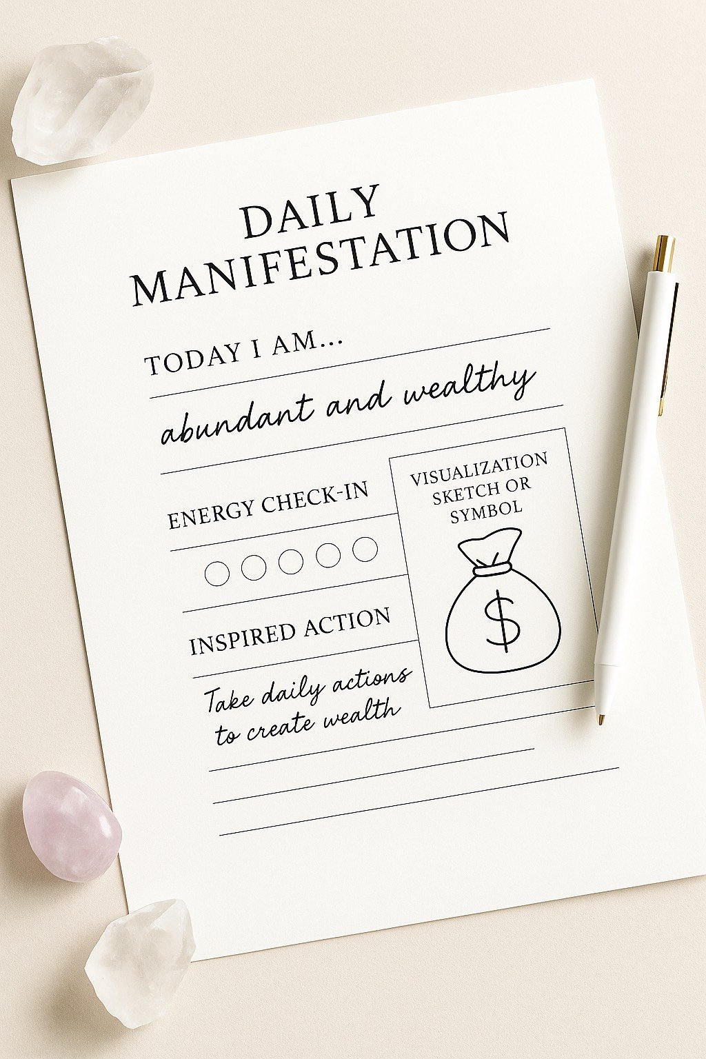 Script. Shift. Receive. Manifestation Journal
