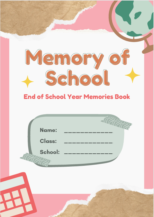 Memory Book Year 6 Leavers - Pink - Payhip