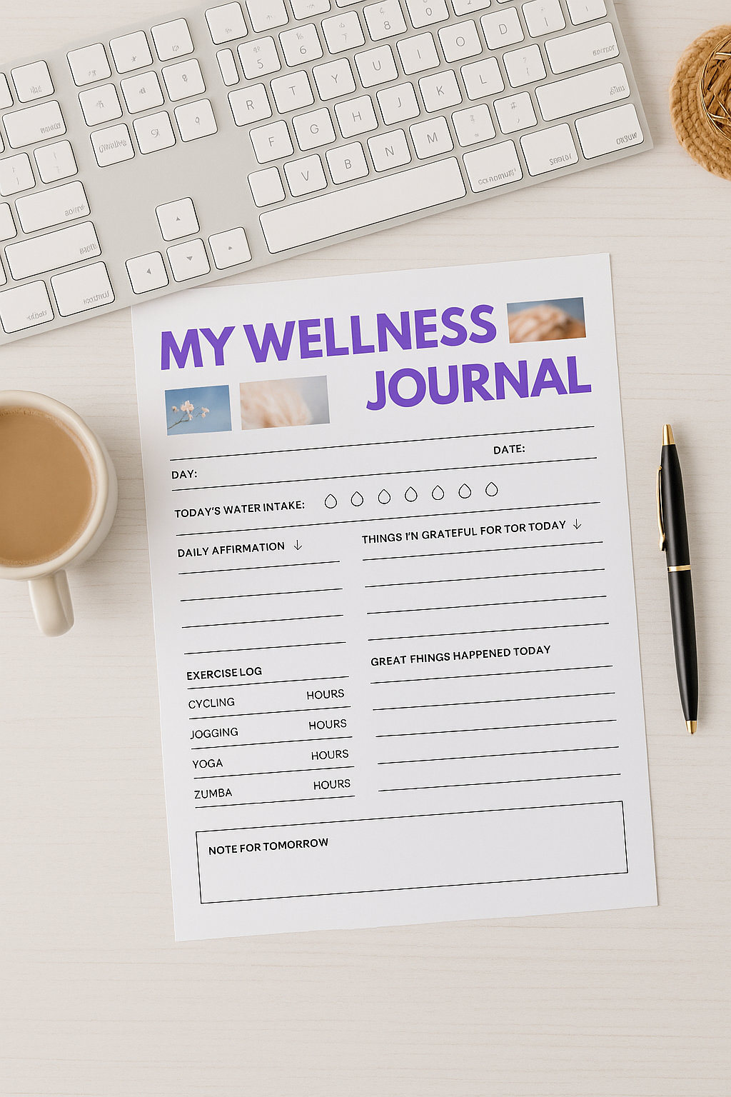 Printable Wellness Planner | Daily Routine Tracker for Healthy Habits ...