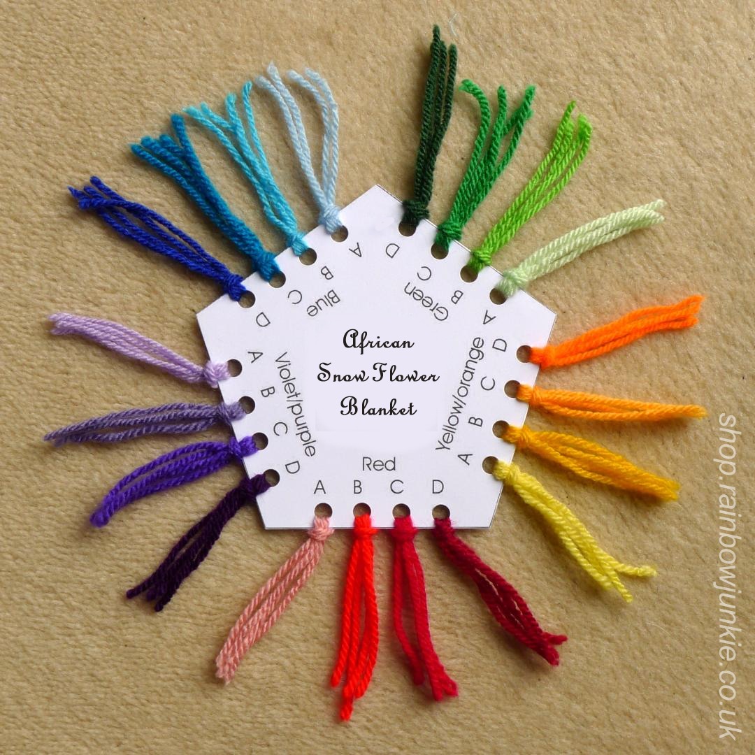 A card for adding samples of different colour yarns.