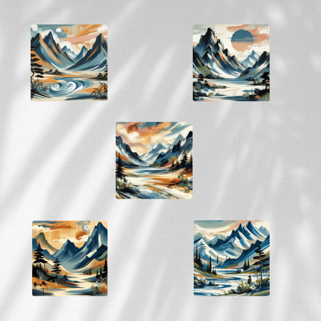 Watercolor mountain landscape  Misty mountain art print  Dreamy nature painting  Mountain scenery watercolor  Serene mountain artwork  Foggy peaks wall art  Abstract mountain watercolor  Hand-painted nature scene  Peaceful mountain view painting  Soft bru
