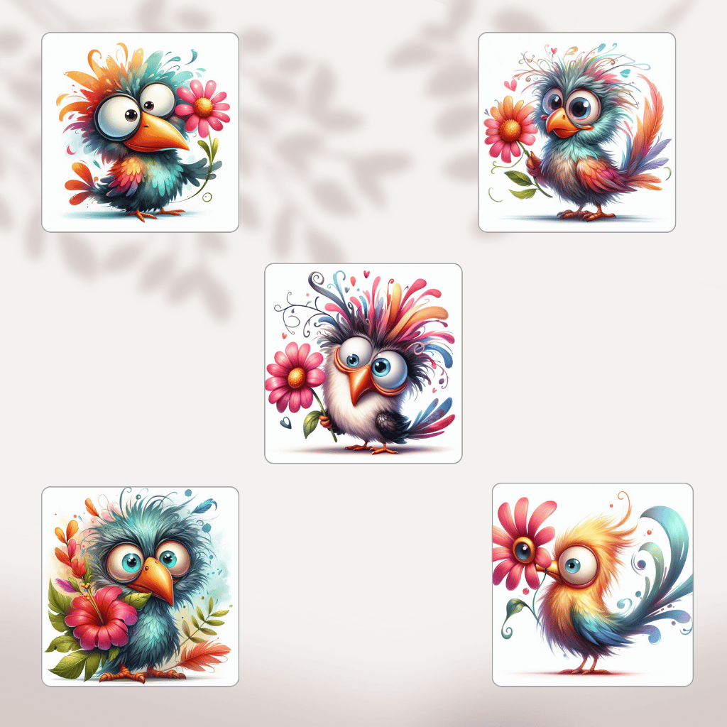 Crazy bird cartoon art  Funny wild bird illustration  Hilarious animal character design  Playful bird poster print  Whimsical avian cartoon artwork  Silly bird wall decor  Exaggerated feathered character  Colorful funny bird painting  Quirky animal cartoo