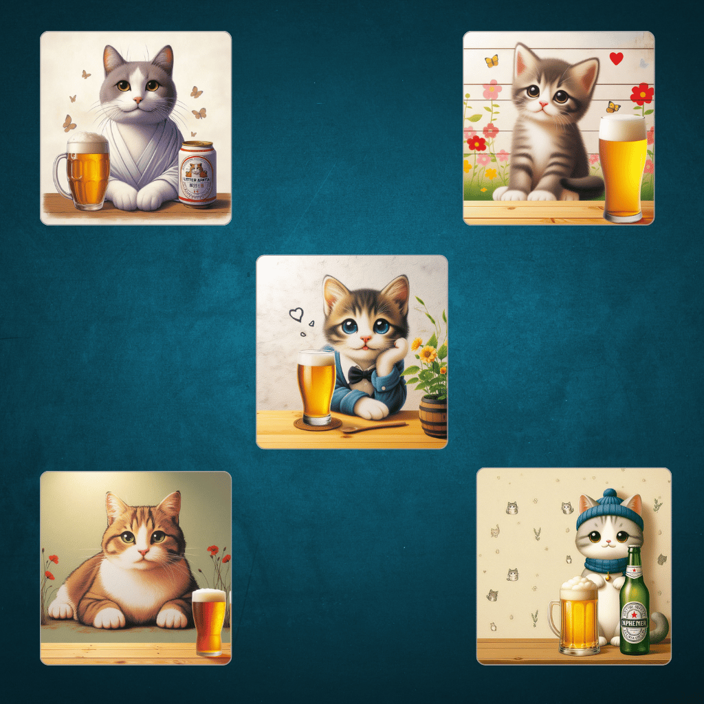 Funny cat with beer illustration  Realistic cat and beer art  Humorous feline drinking concept  Playful cat beer cartoon  Cute pet pub-themed design  Beer-loving cat poster  Whimsical animal drink artwork  Bar decor cat print  T-shirt design with cat and 