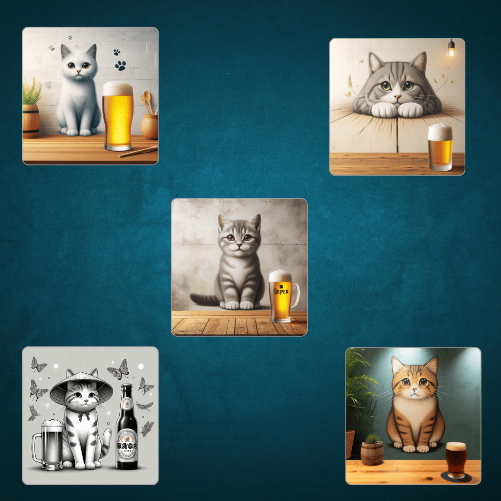 Funny cat with beer illustration  Realistic cat and beer art  Humorous feline drinking concept  Playful cat beer cartoon  Cute pet pub-themed design  Beer-loving cat poster  Whimsical animal drink artwork  Bar decor cat print  T-shirt design with cat and 