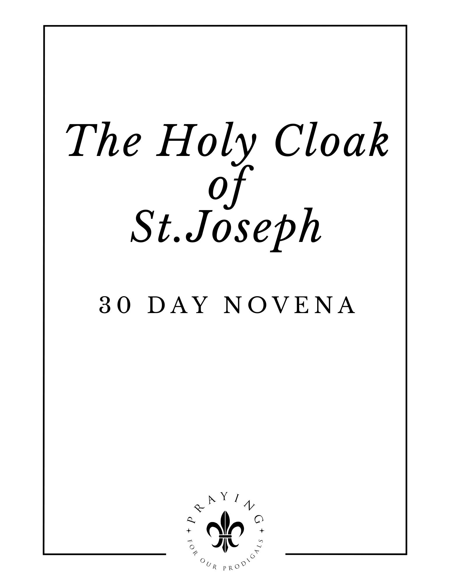 The Holy Cloak of St. Joseph Novena - Payhip