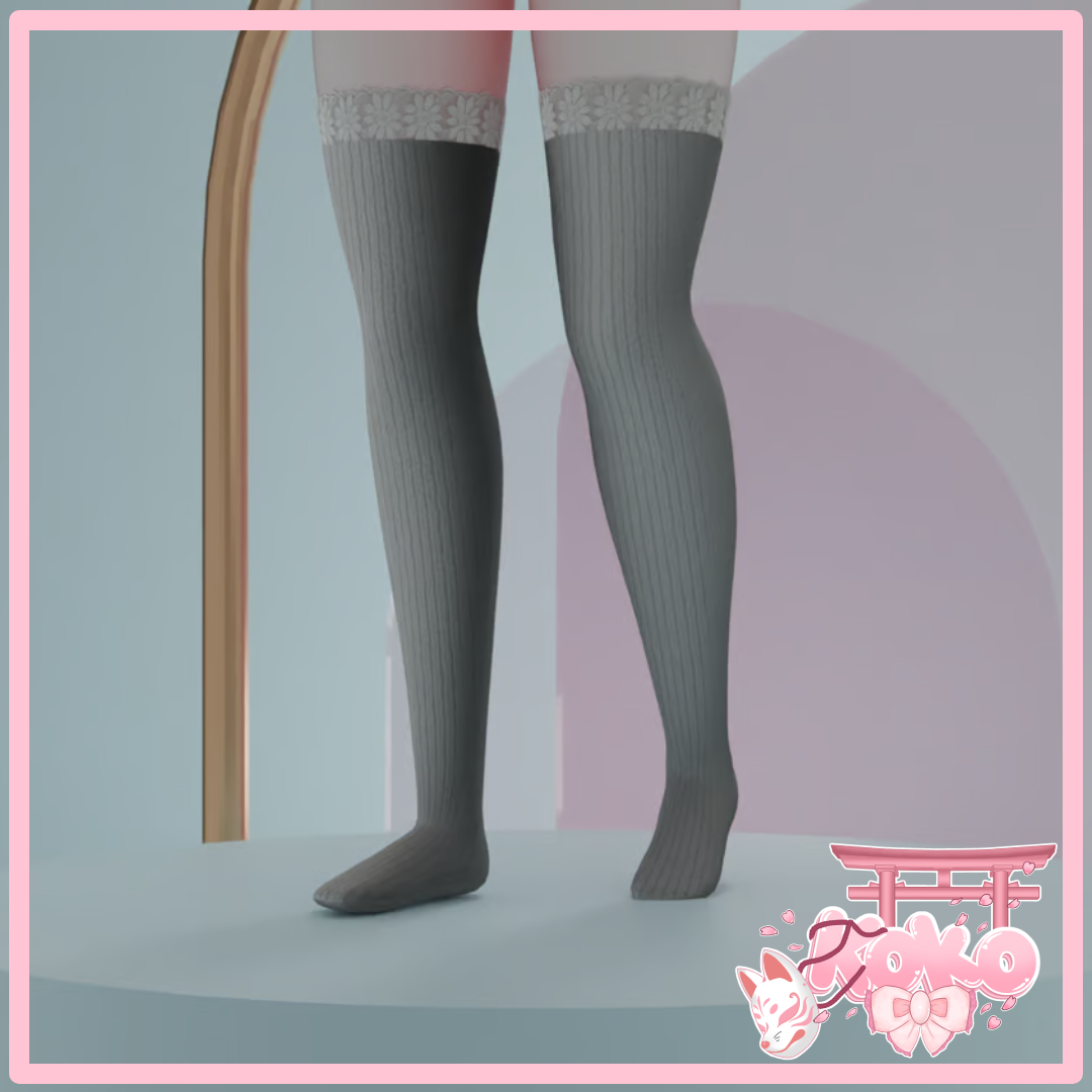 Flower Thigh Highs