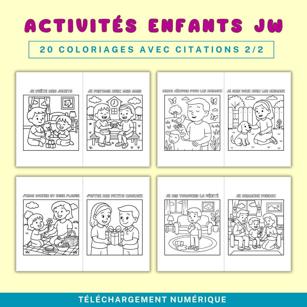 Activités enfants JW - Coloriages ENFANTS JW