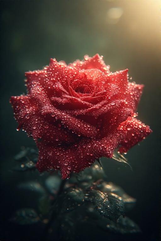 Rose, Flower,  Rainy Weather, Water Drops, Morning, Closeup, Wallpaper