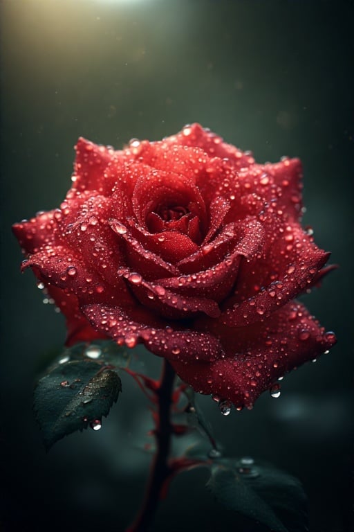 Rose, Flower,  Rainy Weather, Water Drops, Morning, Closeup, Wallpaper