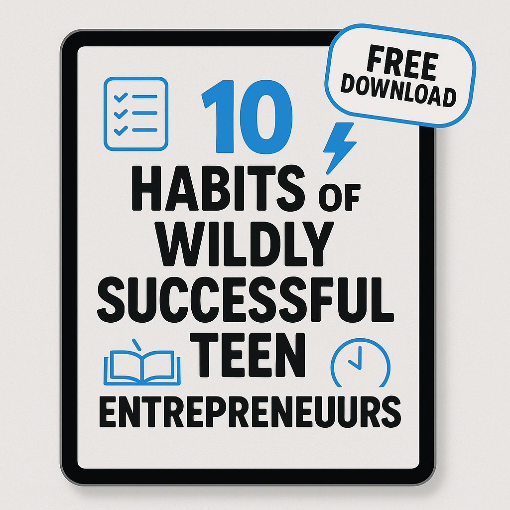 10-habits-successful-teen-entrepreneurs-cover Free guide cover: 10 Habits of Wildly Successful Teen Entrepreneurs - motivational PDF for teen business builders 10 Habits of Successful Teen Entrepreneurs - Free Guide Download this free guide revealing the