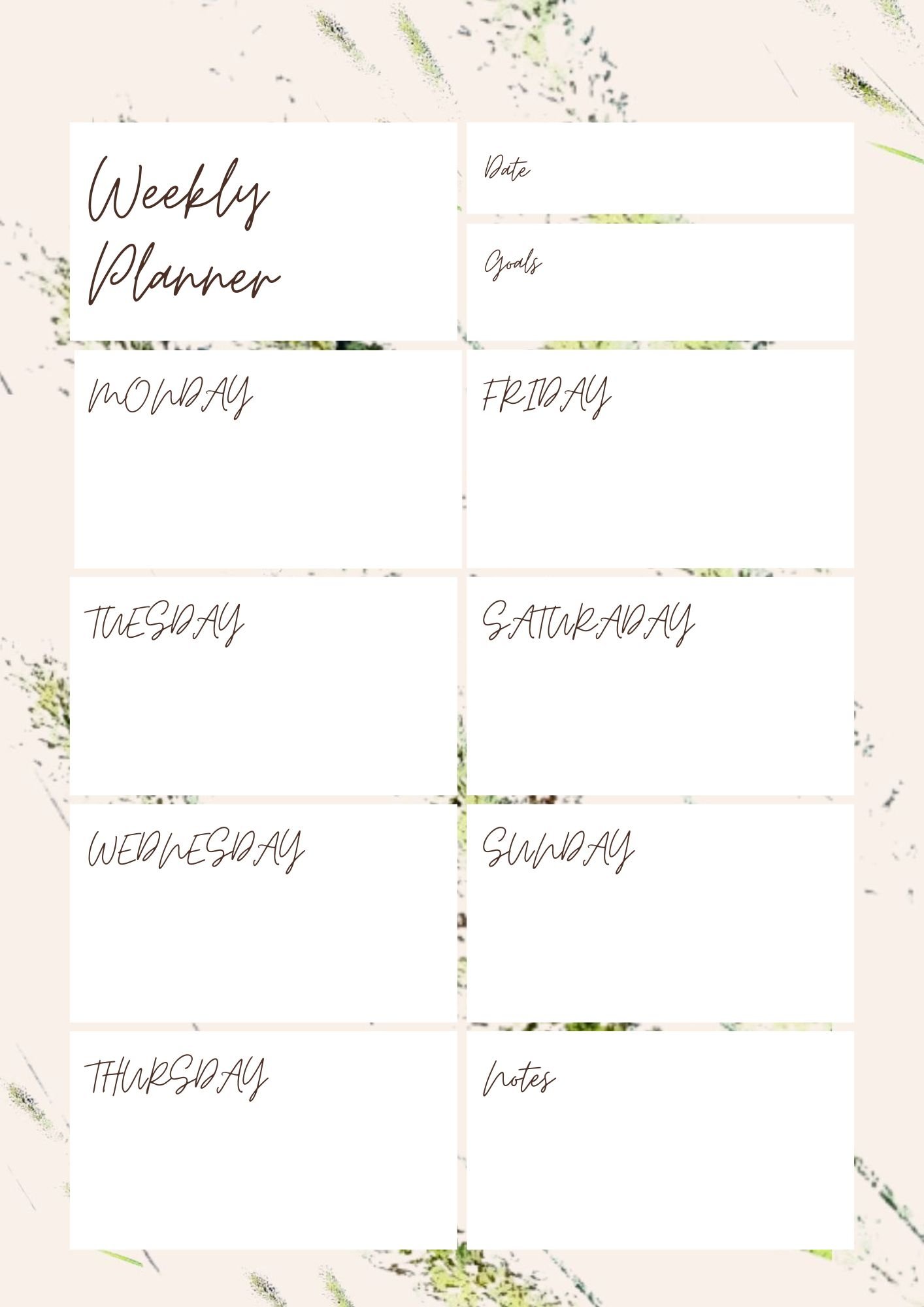 Weekly Planner Digital File - Payhip