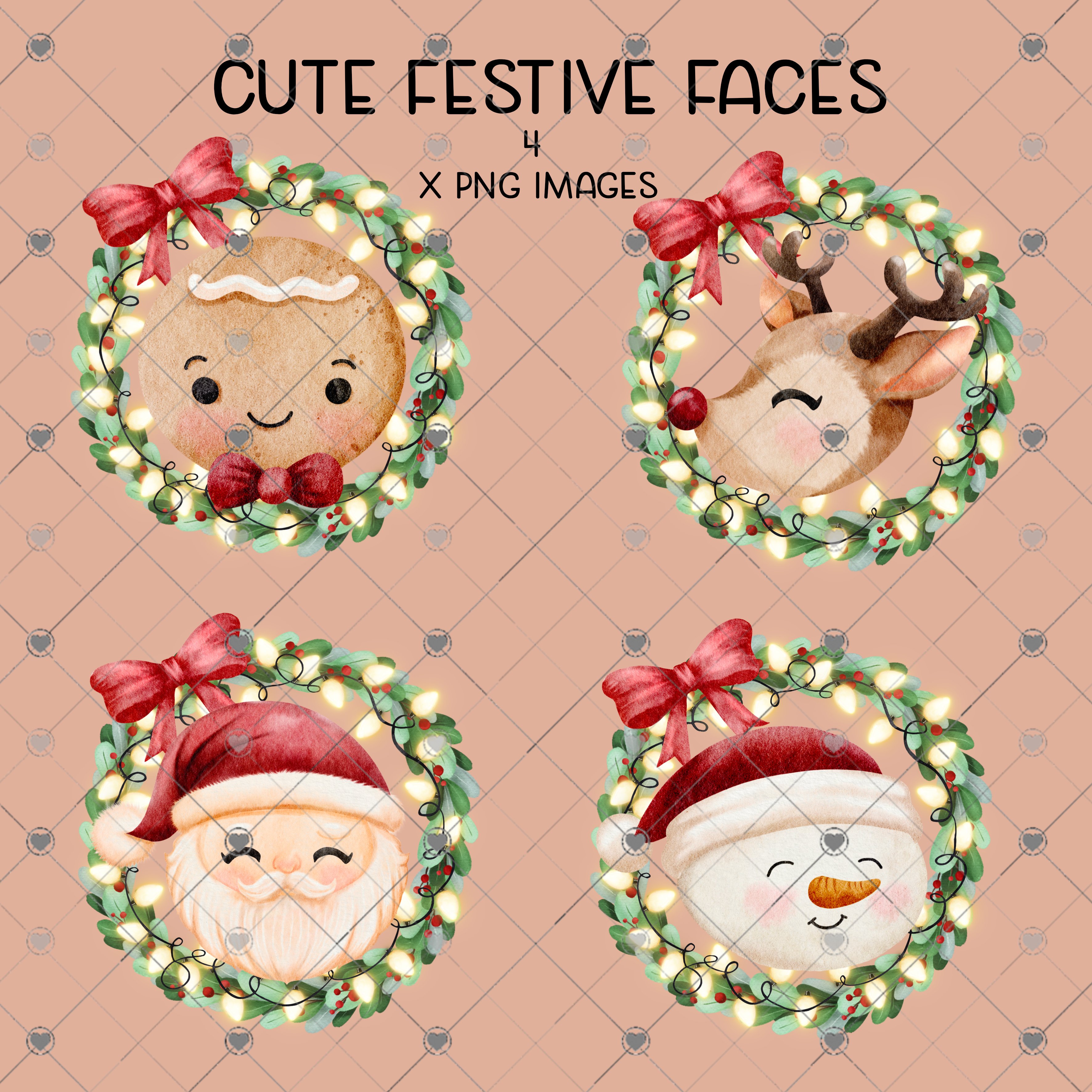 Cute Festive Faces - Payhip