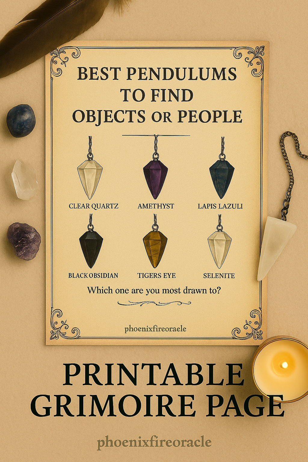Pendulum Grimoire Reference Page