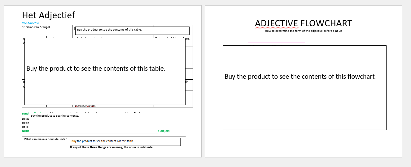 Dutch A1 - Adjectives - Grammar Exercise - Payhip
