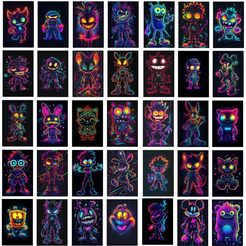 dtf designs png vector neon colorful designs for sublimation tshirt tshirt dtf designs bundle vectors