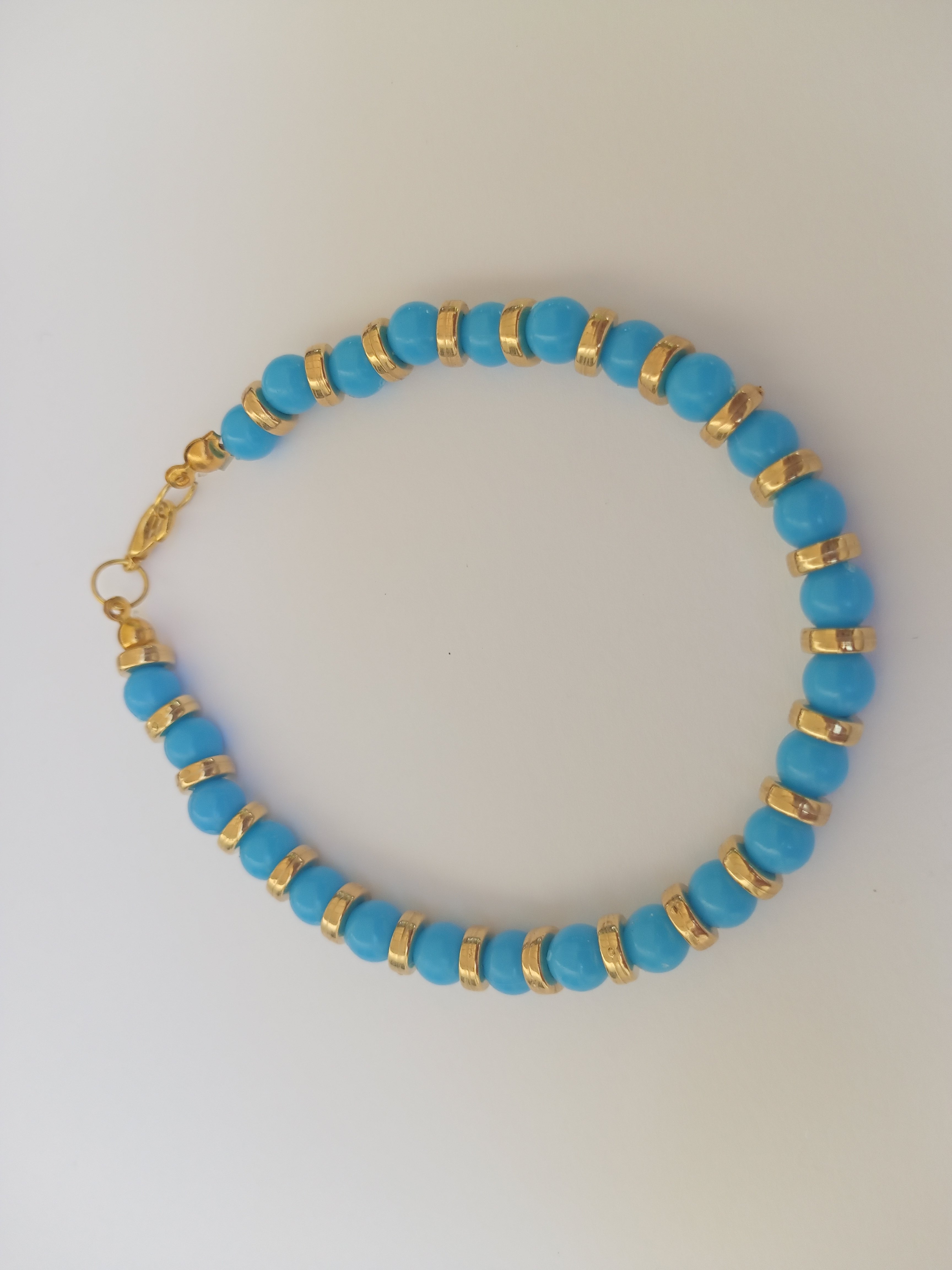 Bracelet élastique Sodini Bijoux Avec Médaillon Style Ethnique - Couleur Bleu Foncé - Neuf