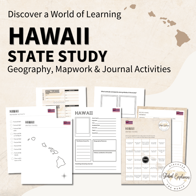 Hawaii State Study | Printable US Geography Unit Study for Kids
